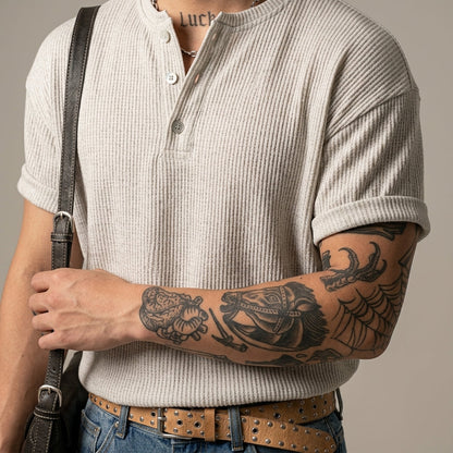 Valencia Textured Henley Tee