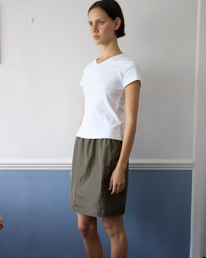 Khaki Midi Skirt