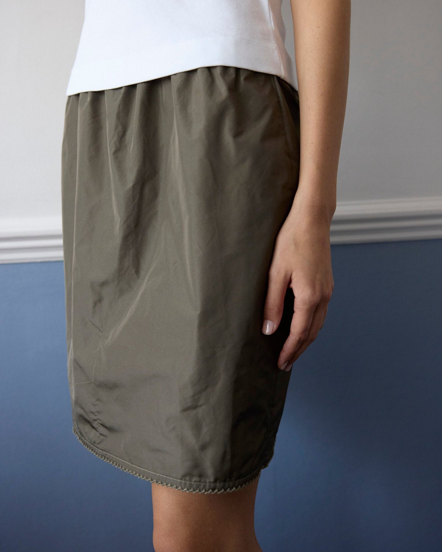 Khaki Midi Skirt
