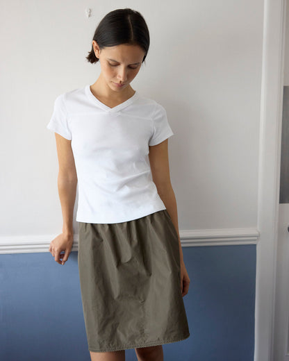 Khaki Midi Skirt