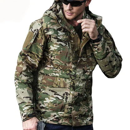 Clothes Casual Tactical Windbreaker Men Waterproof Flight Pilot Coat Hoodie Hunting Field Jacket