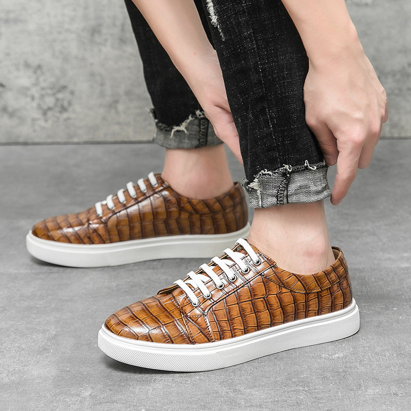 Mens Casual Plaid Sneakers