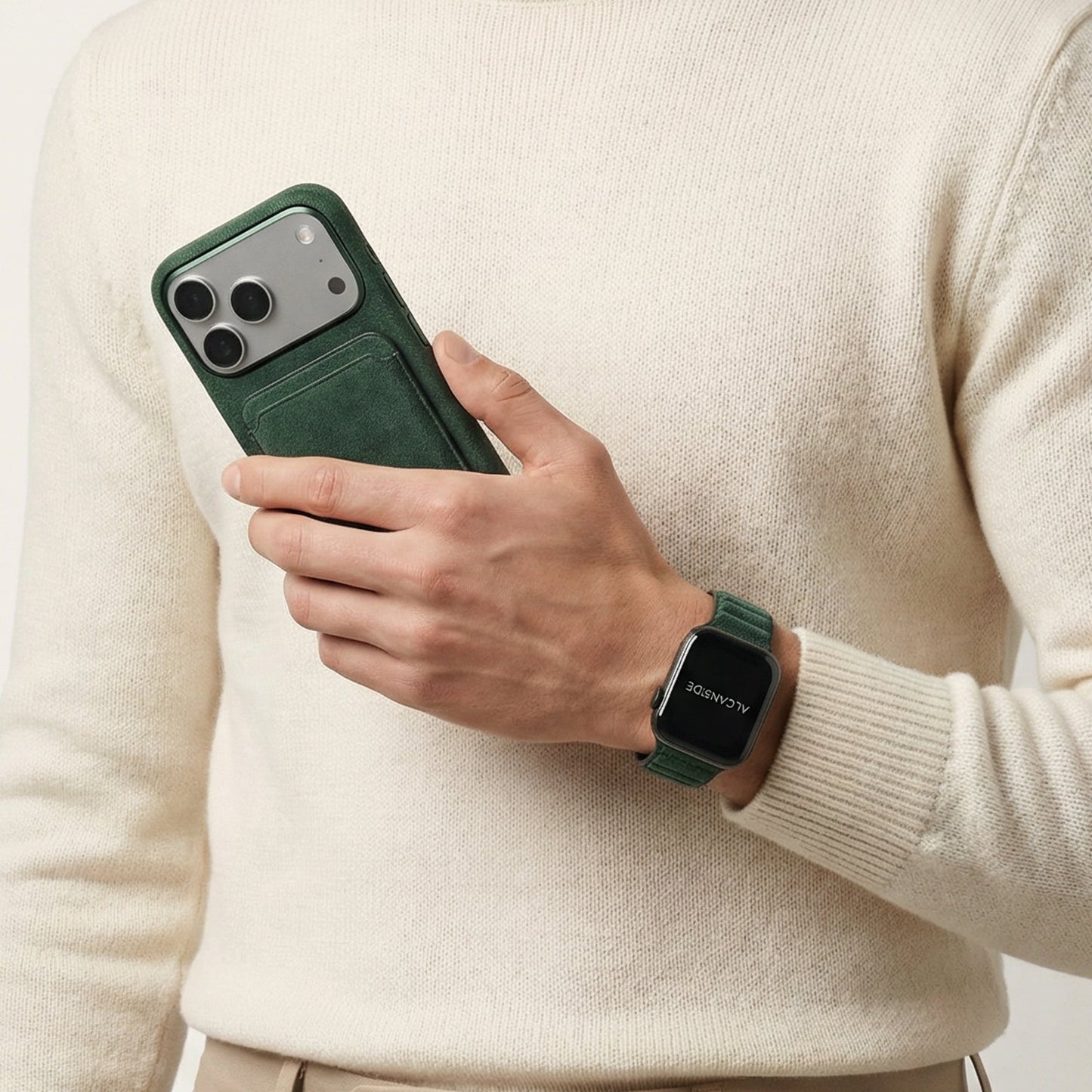 iPhone 17 Pro Max - Alcantara Case - Midnight Green
